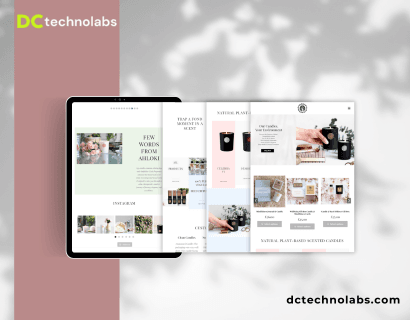 AHLOKI eCommerce homepage designed to reflect sustainable values and showcase unique home fragrance collections.