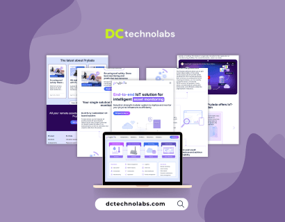Modular UX/UI layout crafted for Prylada's IoT website, focusing on clarity, customization, and branding consistency.