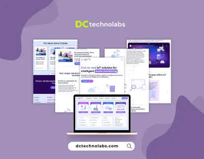 Modular UX/UI layout crafted for Prylada's IoT website, focusing on clarity, customization, and branding consistency.