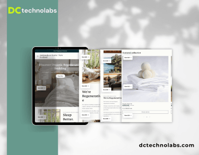 Homepage design of Antipodean Home’s Shopify store focused on sustainability and user experience.